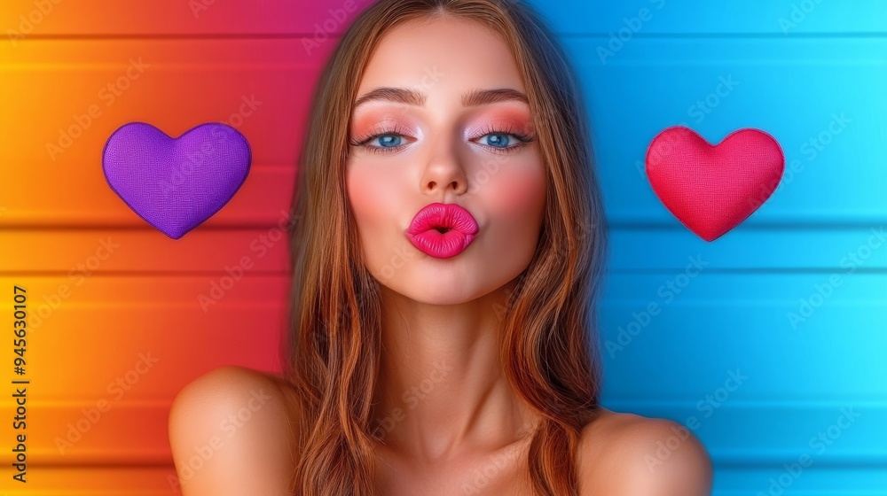 girl with hearts girl with hearts