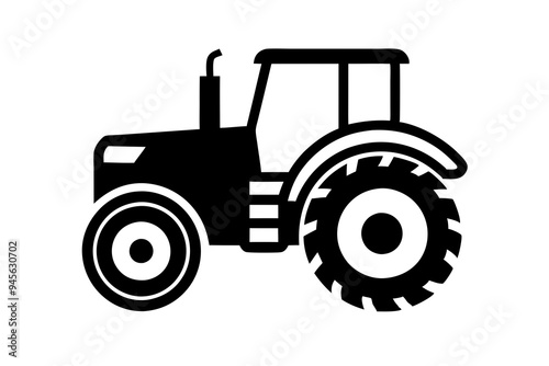 Wallpaper Mural tractor isolated on a white background Torontodigital.ca