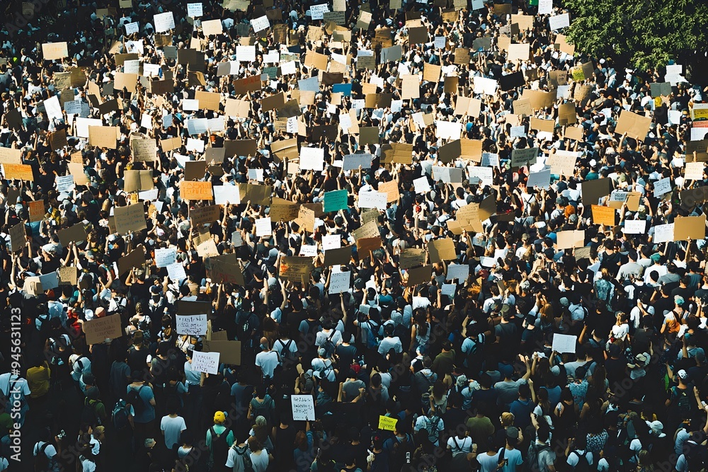 Obraz premium Mass Demonstration in Daylight