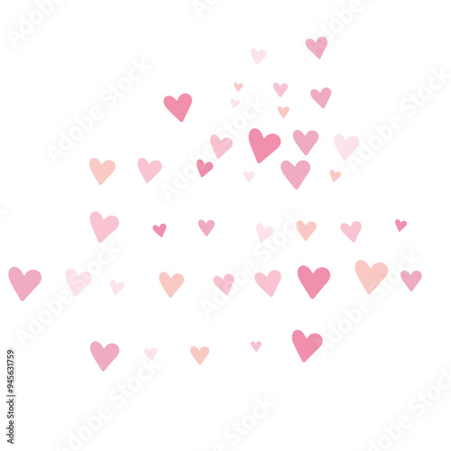 Texture with pink heart, vector decoration for banners and cards