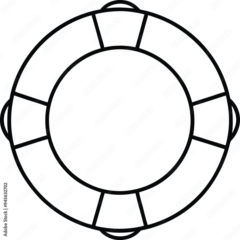 Classic life preserver ring illustrations bring a splash of color and safety to kids’ coloring time
