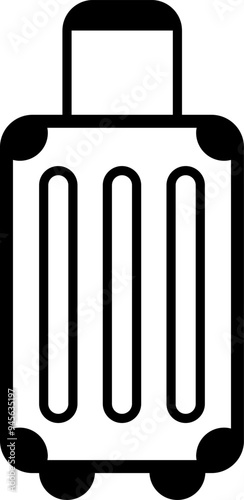 travel bag and suitcases set of silhouettes in doodle style isolated vector
