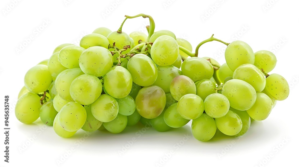 Green grapes isolated on white background. Green grapes isolated on white background.