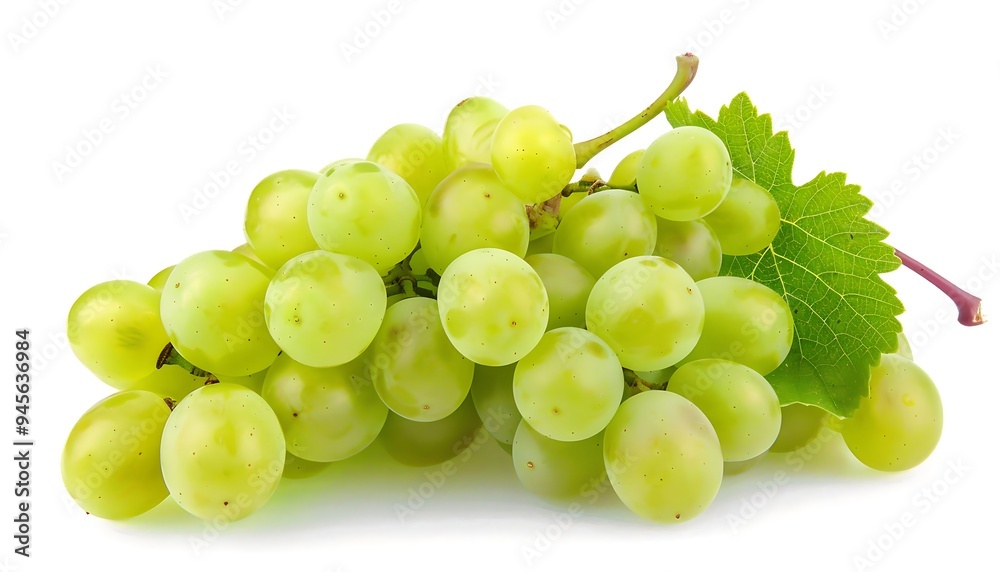 Green grapes isolated on white background. Green grapes isolated on white background.