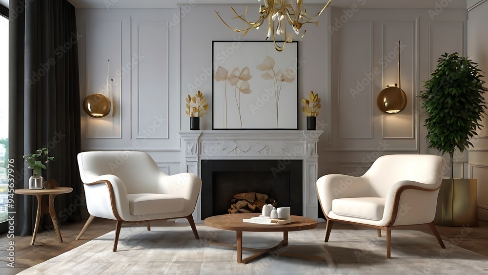 Fototapeta premium luxury living room
