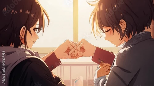 lofi anime love music relax love two hands soul people manga 