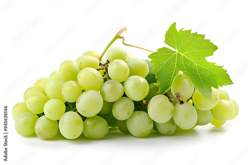 Green grapes isolated on white background. Green grapes isolated on white background.