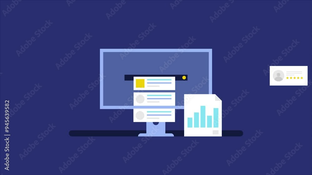 SEO concept, Search engine optimization, SEO report, Website organic traffic. Animation video clip