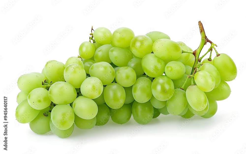 Green grapes isolated on white background. Green grapes isolated on white background.