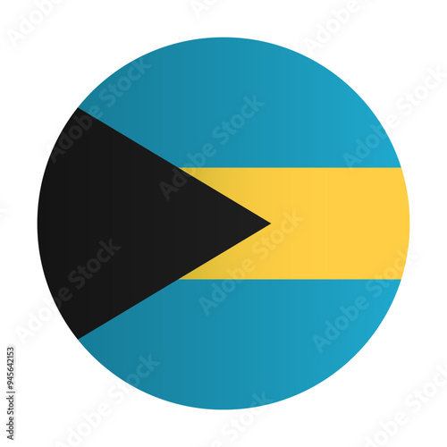 Free Download National flag of Bahamas island badge. Country identity - GFXLoad