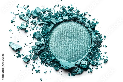 Wallpaper Mural Blue eye shadow as sample of cosmetic product isolated on a white background Torontodigital.ca