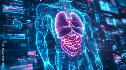 Digital Human Anatomy   Lungs   Intestines