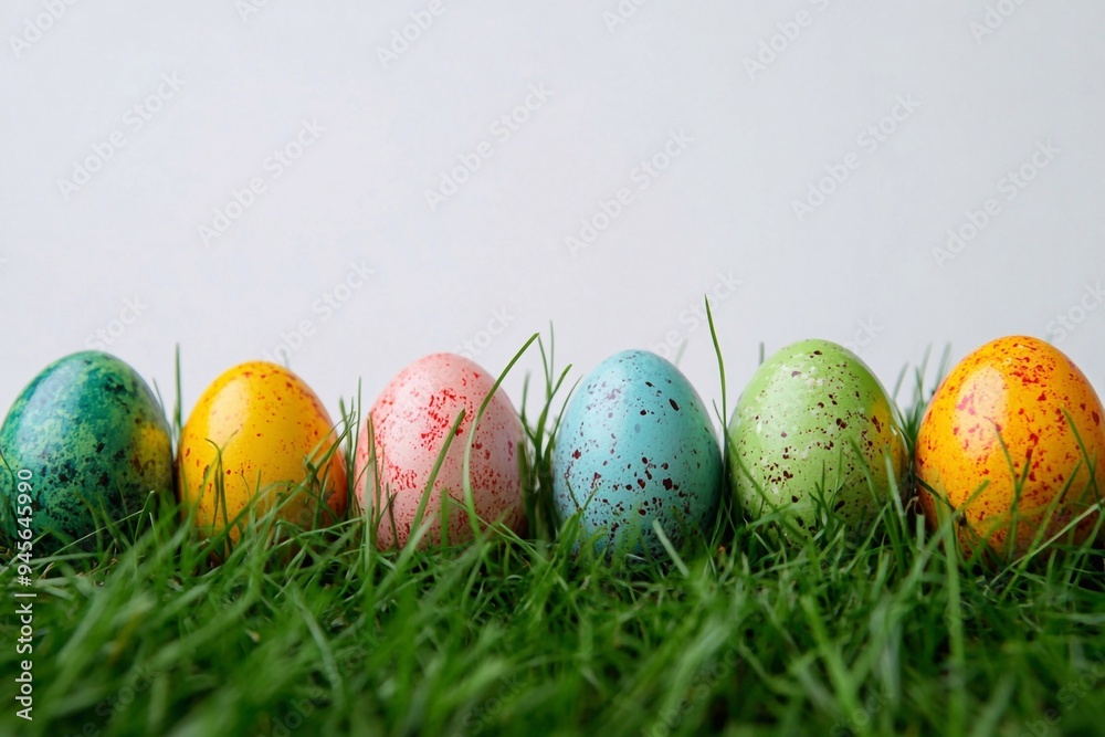easter eggs in grass easter eggs in grass