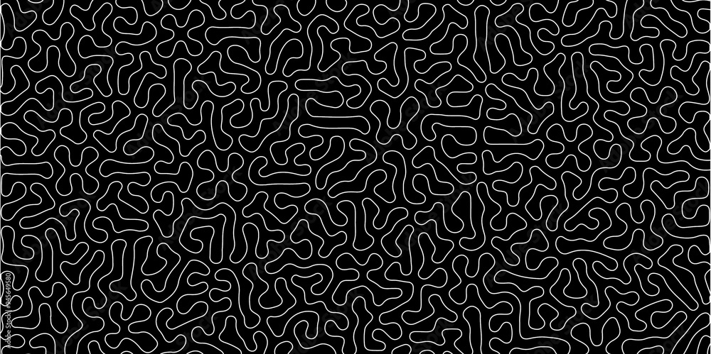 Abstract seamless turing pattern minimal organic geometric black background. white stock line abstract pattern Transparent monochrome striped texture, seamless pattern, modern stylish texture. Abstract seamless turing pattern minimal organic geometric black background. white stock line abstract pattern Transparent monochrome striped texture, seamless pattern, modern stylish texture.