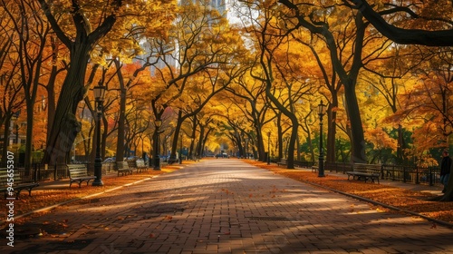 Forest paths in autumn