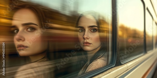 A Reflective Portrait: Capturing the Essence of Journey and Emotion through Window Light