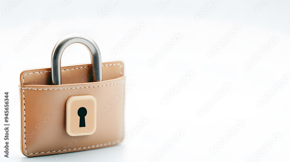 A digital wallet with a lock icon symbolizing privacy approach A digital wallet with a lock icon symbolizing privacy approach