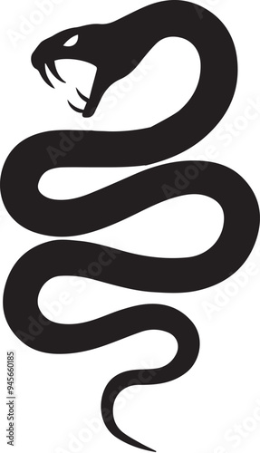 Snake vector black silhouette design for T-Shirt