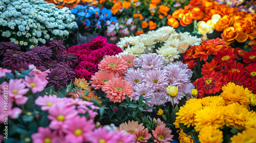 city’s agricultural market is bustling with activity, filled with stalls and vendors showcasing a stunning array of fresh flowers