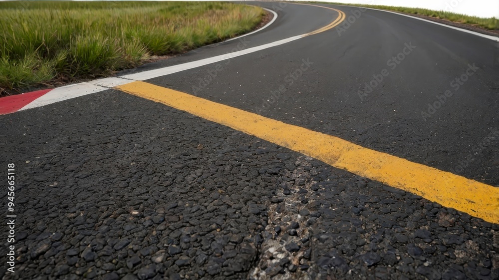 Isolated asphalt road on transparent or white background Isolated asphalt road on transparent or white background
