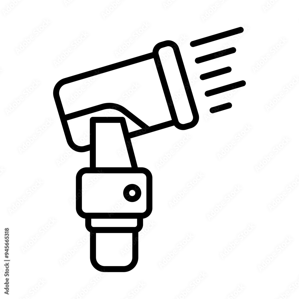 Snow Cannon line icon Snow Cannon line icon