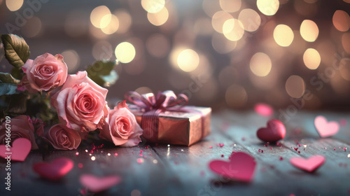 The background features a soft and dreamy color palette, dominated by pastel shades like blush pink,