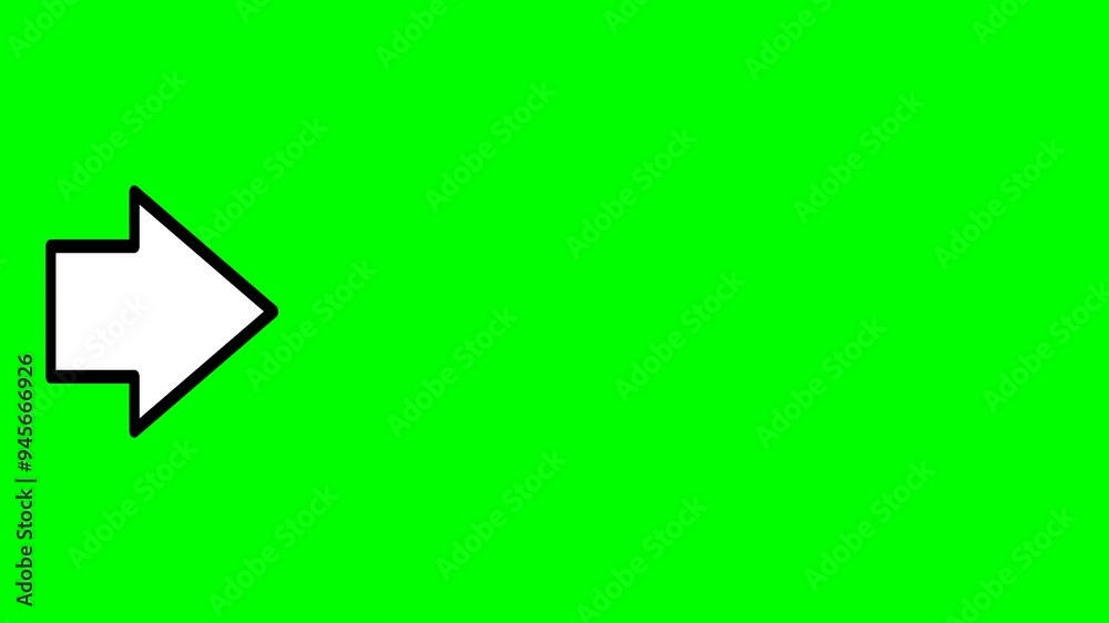 Back and forth right arrow animation in concept video. Flat design arrow icon in 4k resolution. Back and forth right arrow animation in concept video. Flat design arrow icon in 4k resolution.