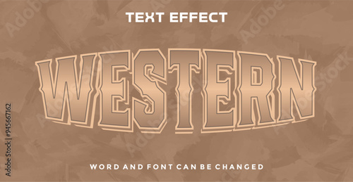 Western editable text effect