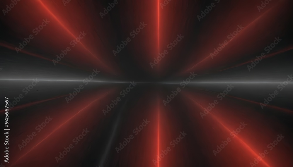 Obraz premium Abstract red and black symmetrical background with a light line in the center.