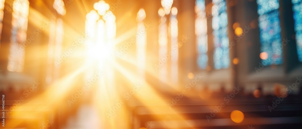 The moment of worship in a grand cathedral