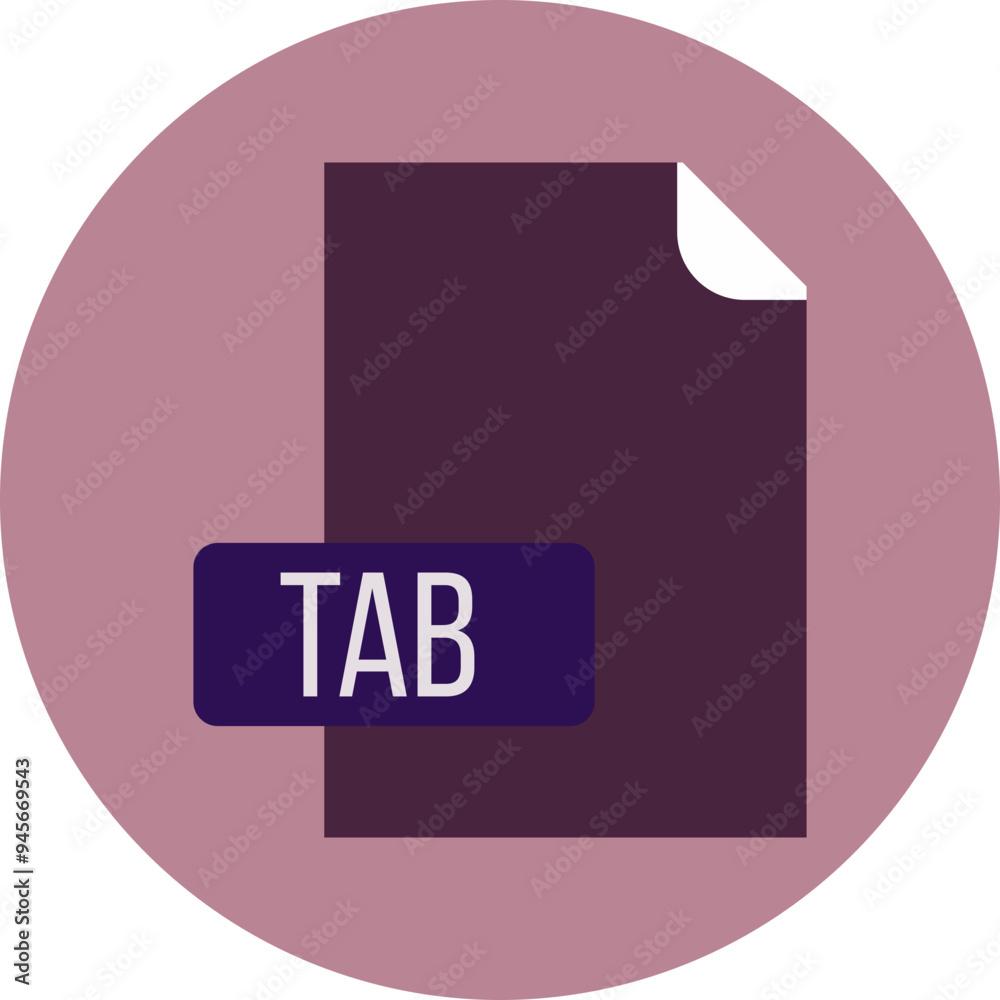 TAB File format icon rounded circle BG TAB File format icon rounded circle BG
