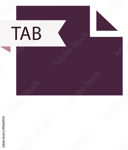 TAB File format icon roe color fill