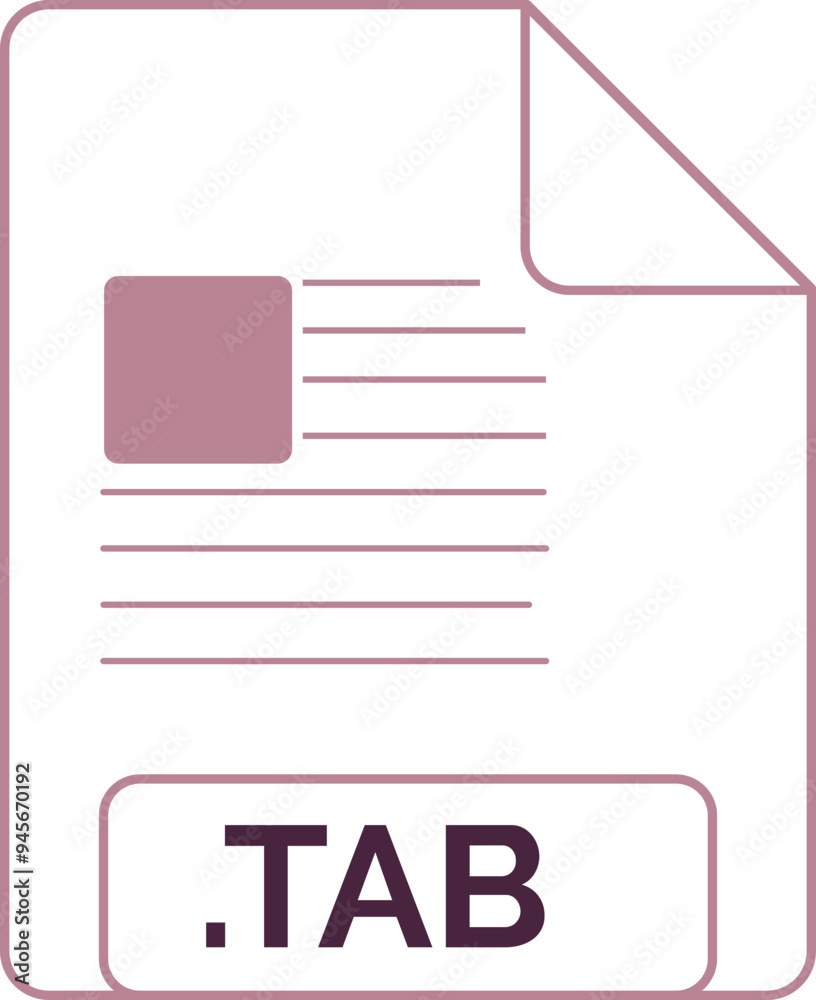 TAB File icon minsk dashed rounded outline