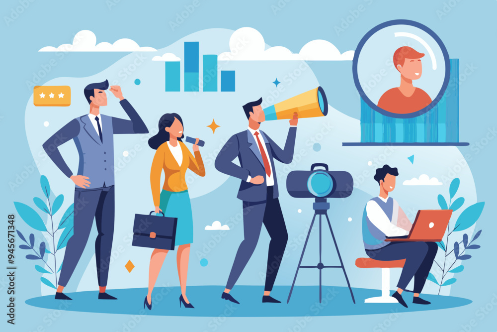 Search opportunity, finding new job, inspection or research, SEO or analyze for optimization, inspect or looking for future, career development concept, business people with binoculars, telescope.
Search opportunity, finding new job, inspection or research, SEO or analyze for optimization, inspect or looking for future, career development concept, business people with binoculars, telescope.