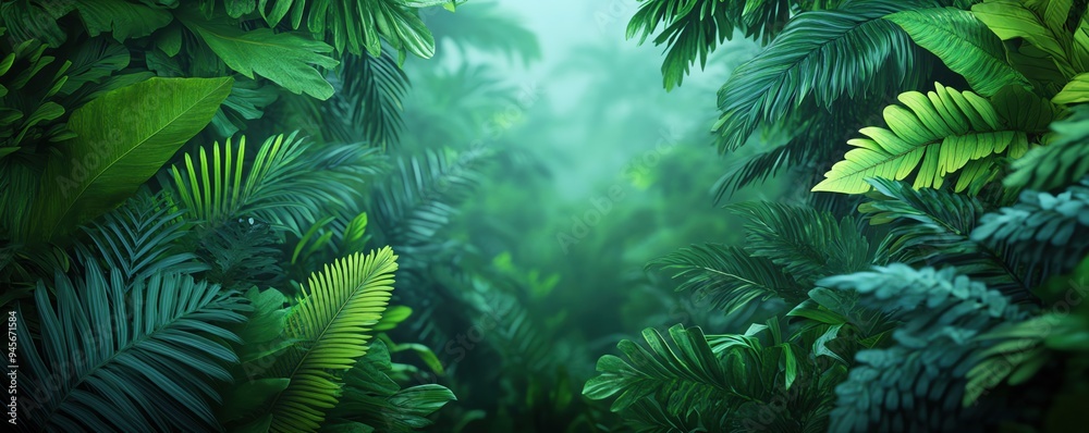 A lush forest landscape A lush forest landscape