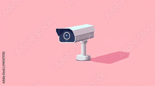 Security Camera on a Pink Wall