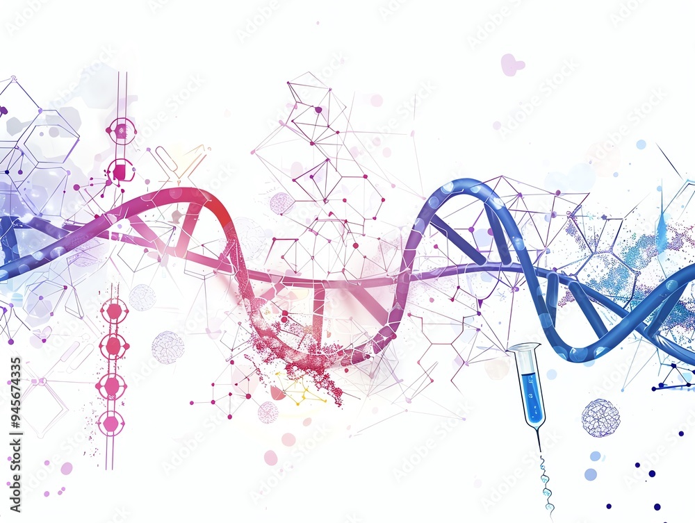 Fototapeta premium An abstract representation of DNA sequencing