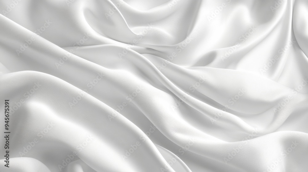 White Silk Fabric Background White Silk Fabric Background