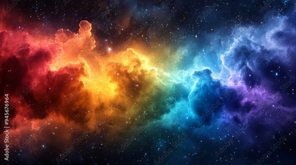 Colorful Nebula in Space Colorful Nebula in Space