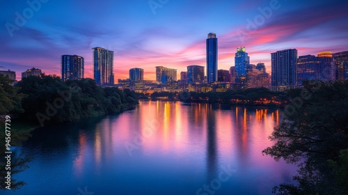 Wallpaper Mural Cityscape at Dusk Torontodigital.ca