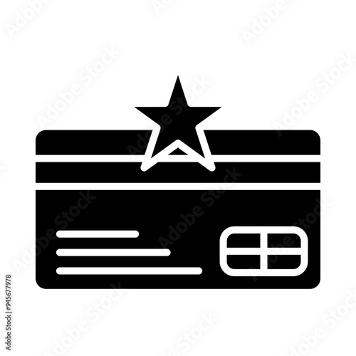 Loyalty Card glyph icon