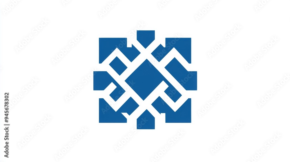 Abstract Geometric Blue Symbol Abstract Geometric Blue Symbol