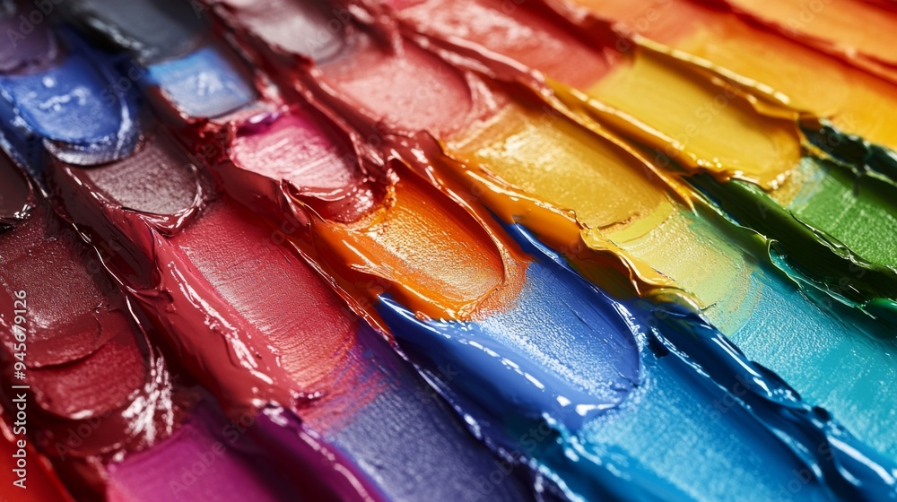 Bright Colorful Paint Strokes Bright Colorful Paint Strokes