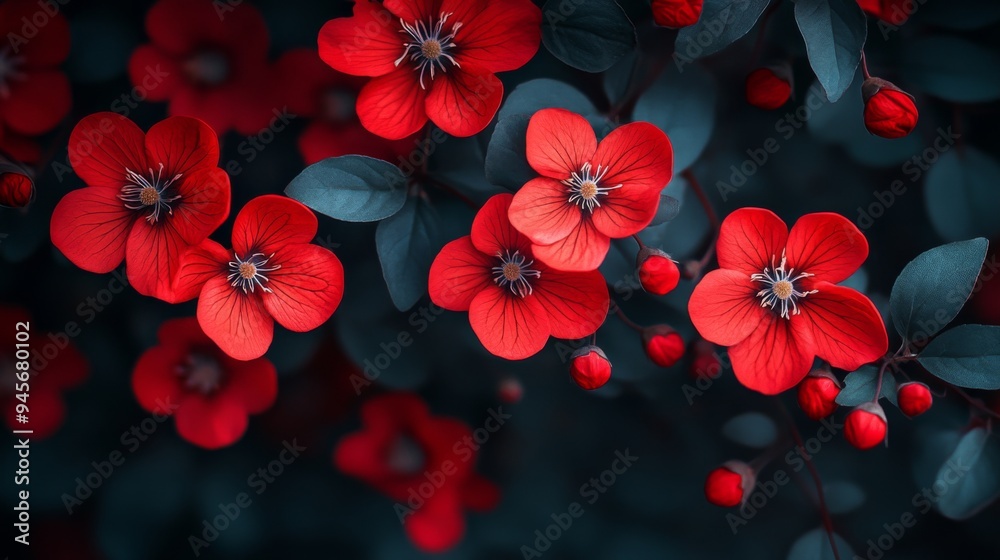 Red Blossoms in Bloom Red Blossoms in Bloom
