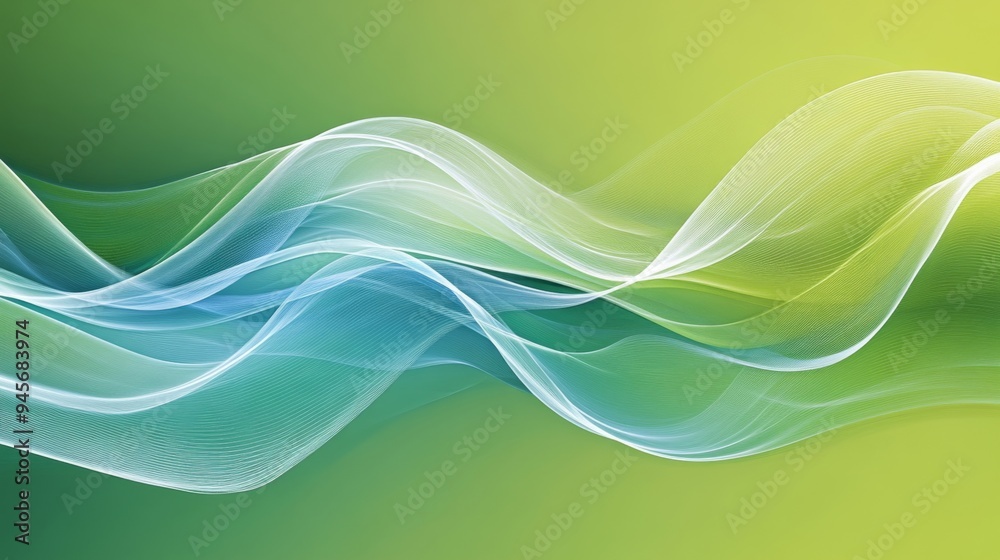 Abstract Wavy Lines on Gradient Background Abstract Wavy Lines on Gradient Background