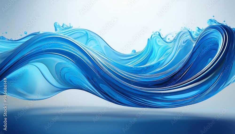 liquid flowing in form of blue wave liquid flowing in form of blue wave
