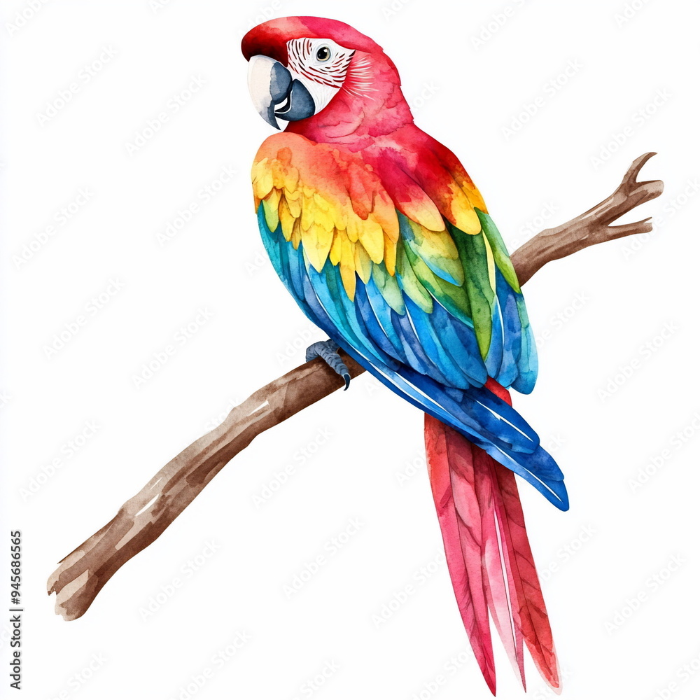 Fototapeta premium Watercolor Parrot.