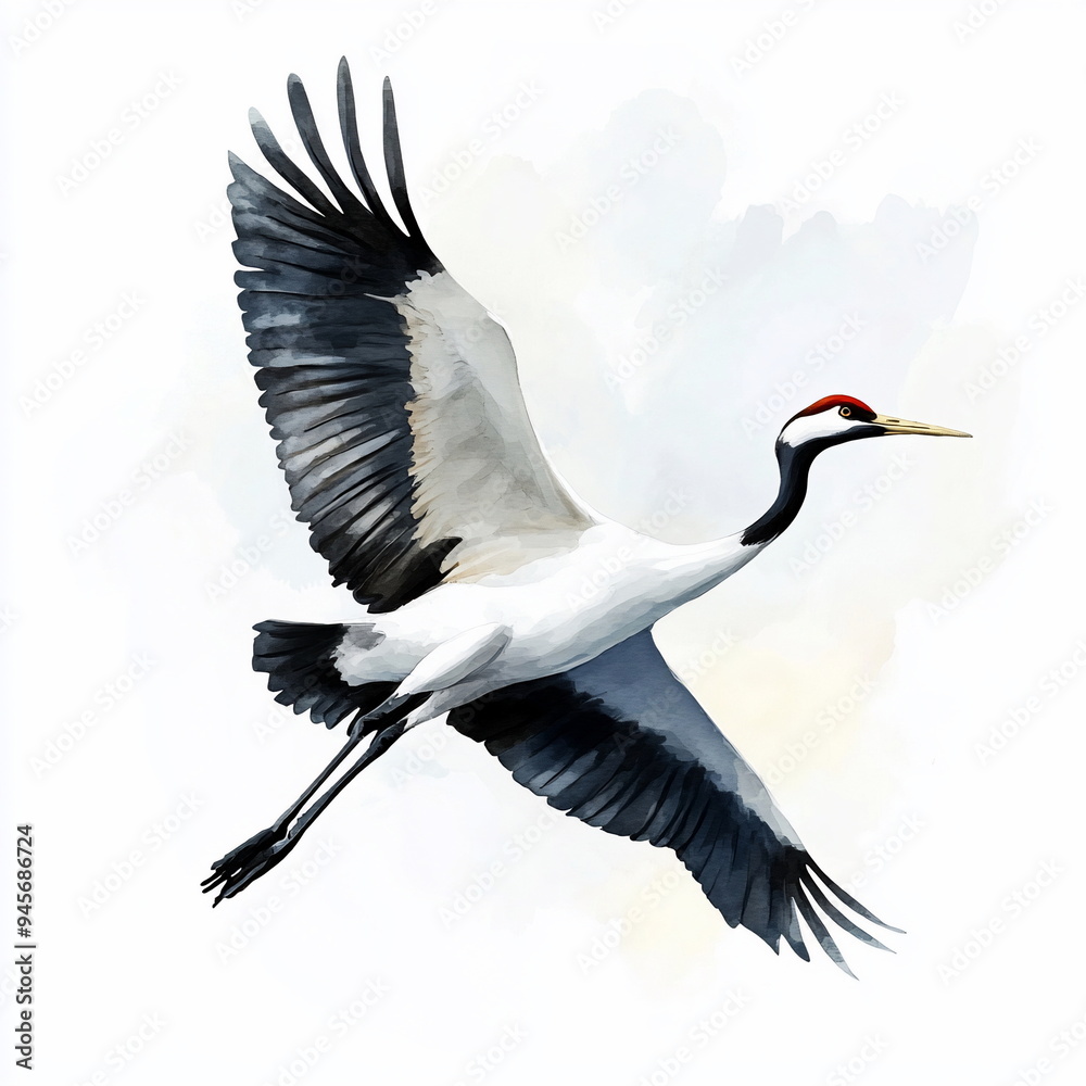 Fototapeta premium Crane in Flight.