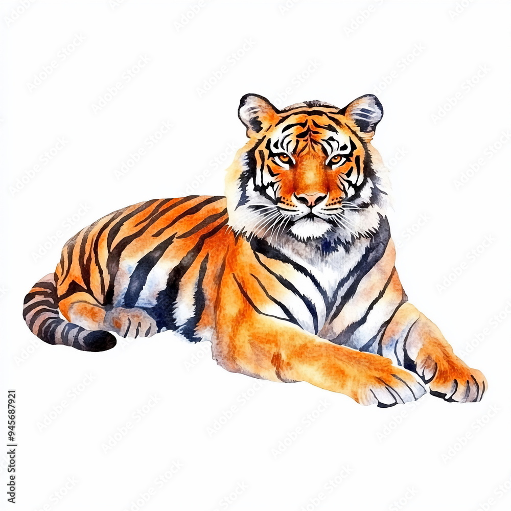 Obraz premium Watercolor Tiger.