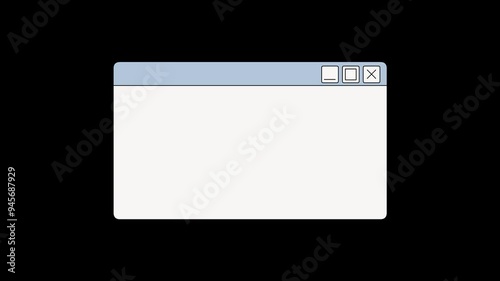 pop up window animation set with several variations
